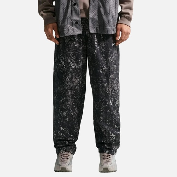 Nike Other - NEW Nike Club Woven Cargo Pants Men's XL Black Grey Abstract Print IQ1019-010